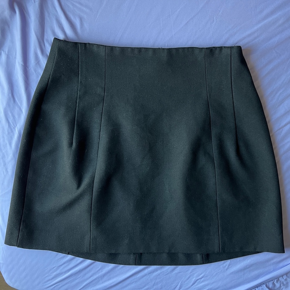 (5/$10) Zara Black A-Line High Waist Mini Skirt for Work | ZW Collection